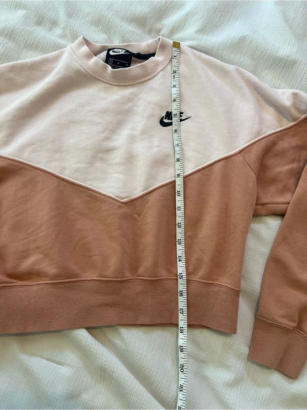 Nike Light Pink Crewneck Sweatshirt with Black Swoosh Tag